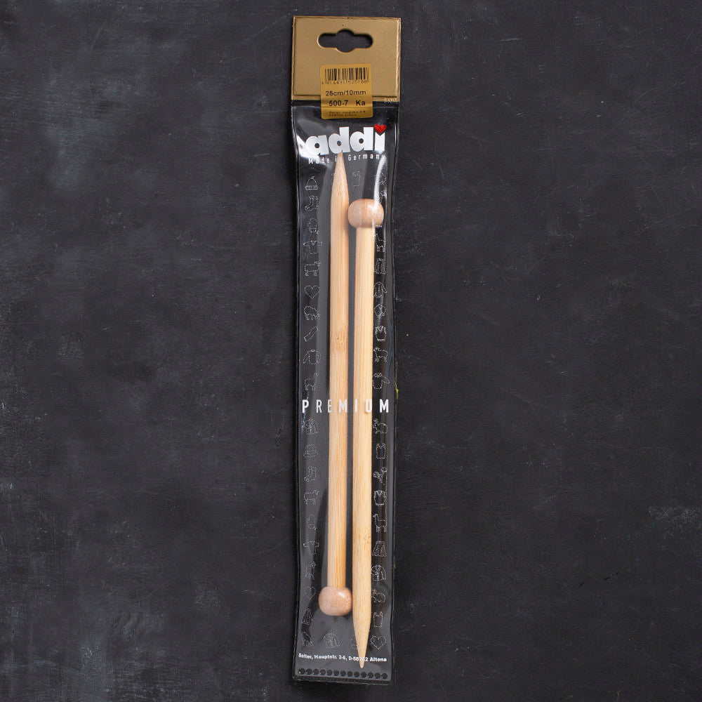 Addi Premium 10mm 25cm Bambu Örgü Şişi - 5007025-100000